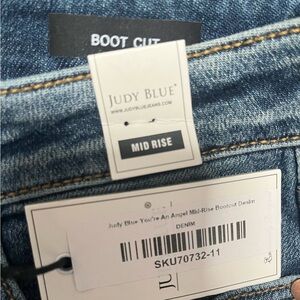 NWT Judy Blue “You’re an Angel” mid-rise bootcut jeans 32” inseam